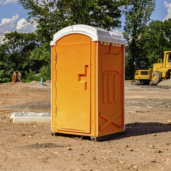 how often are the porta potties cleaned and serviced during a rental period in Wolcott